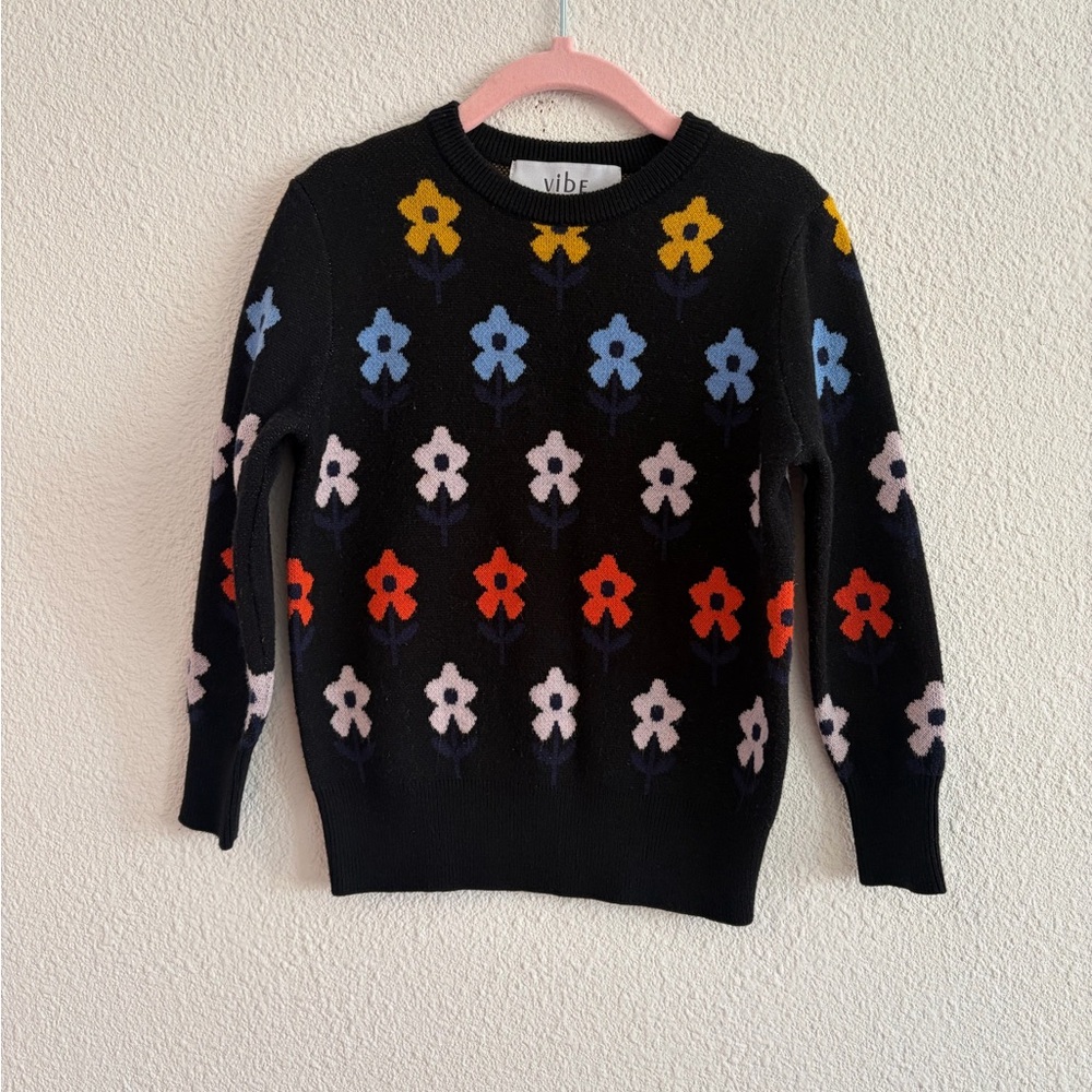 Vibe flower knit sweater size 6 years